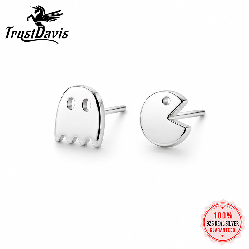 Fashion Asymmetric Little Devil Hallowmas Stud Earrings DA1975