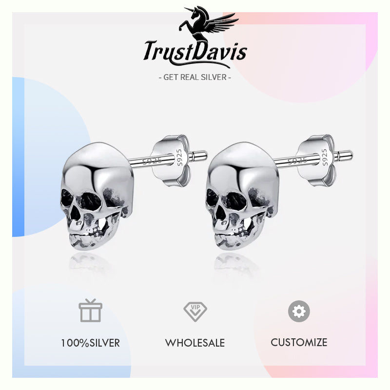 Fashion Gothic Skull Stud Earrings DA2537