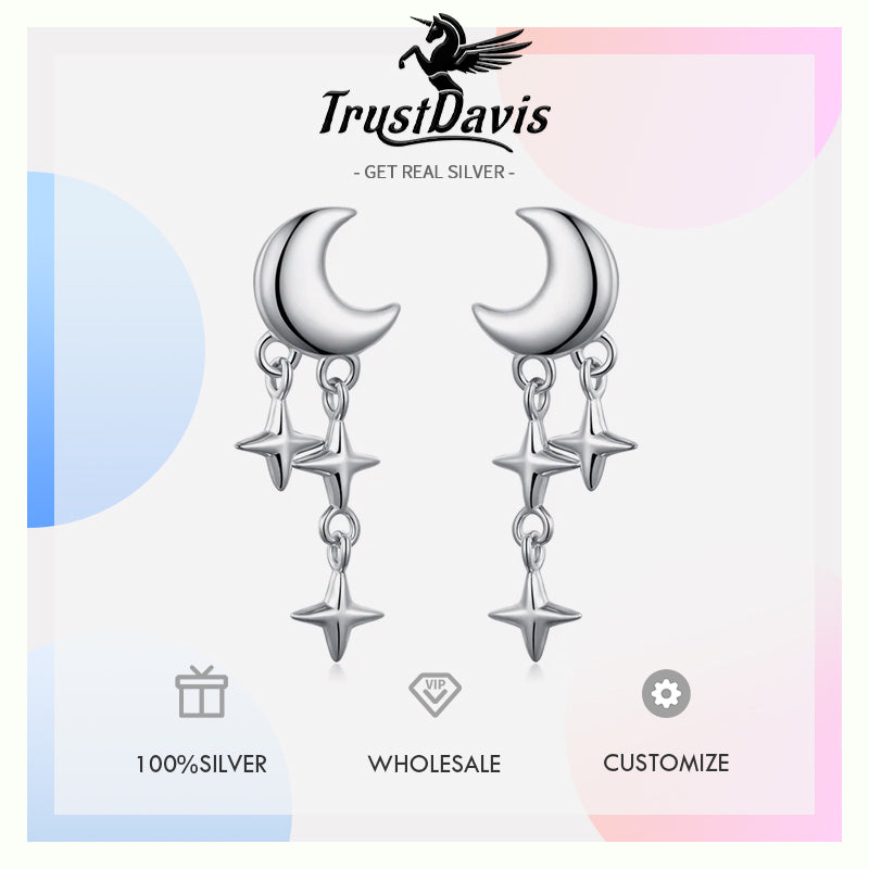 Moon Satr Stud Earrings DS3480