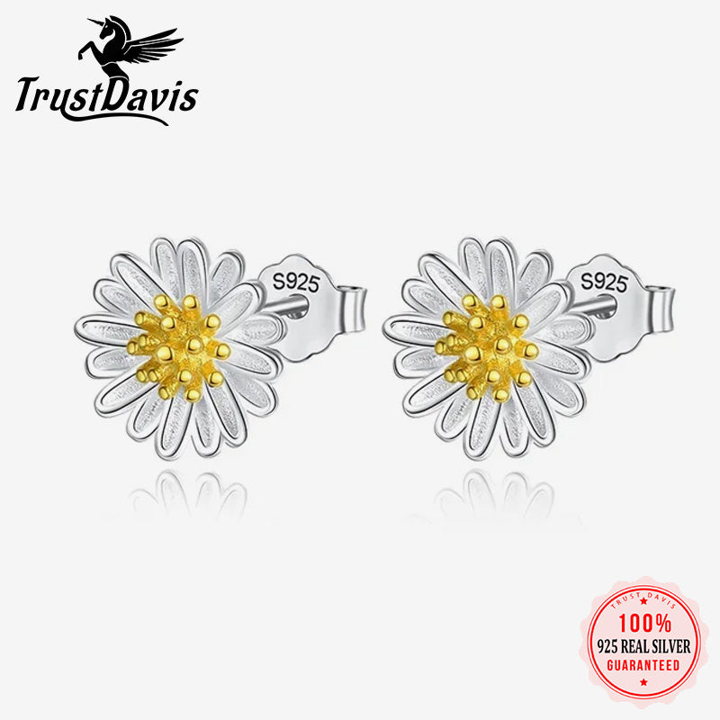 Sweet Daisy Flowers Stud Earrings DA905