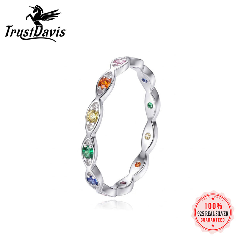 Colored Zircon Ring Size 6 7 8 DS4923