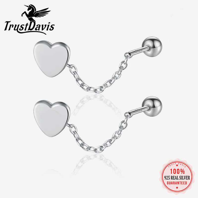 Heart Star Bead Screw Drop Earring DS4050