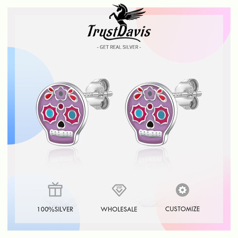 Colour Glaze Skull Ring Earring Bracelet Necklace DK018