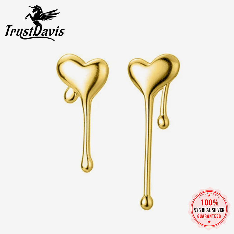 Fashion Asymmetric Romantic Heart Stud Earrings DA2324