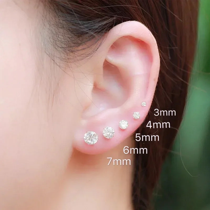 Mini 3/4/5/6/7/8mm Dazzling CZ Earring DA23