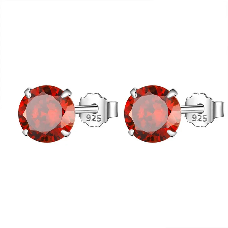 Sweet Round Zircon Colorful Earrings DS4084