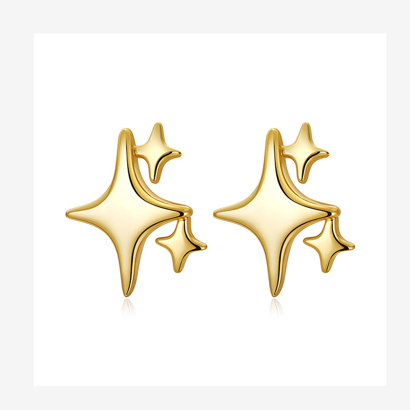 Sweet Star CZ Stone Charm Stud Earrings DA2487