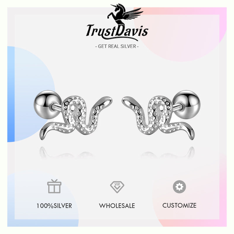 Fashion Sweet Animal Snake Screw Stud Earrings DA3141