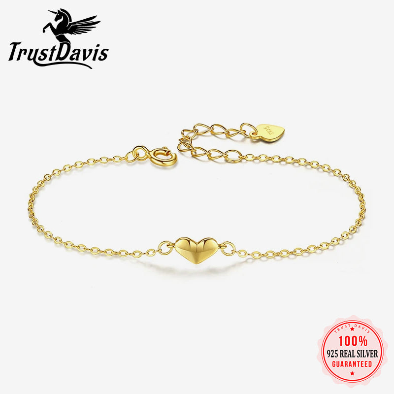 Romantic Heart Fine S925 Bracelet Jewelry DA2843