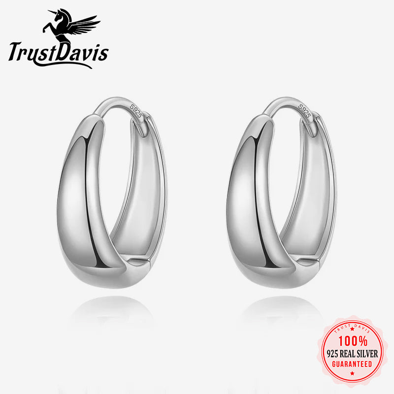 Fashion Minimalist Smooth Surface Round Hoop Earrings DA2671