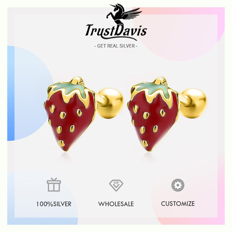 Lovely Strawberry Stud Earrings DS3450