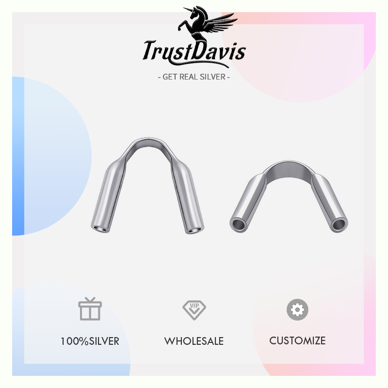 U-shaped buckle DIY silver jewelry accessories DS4817