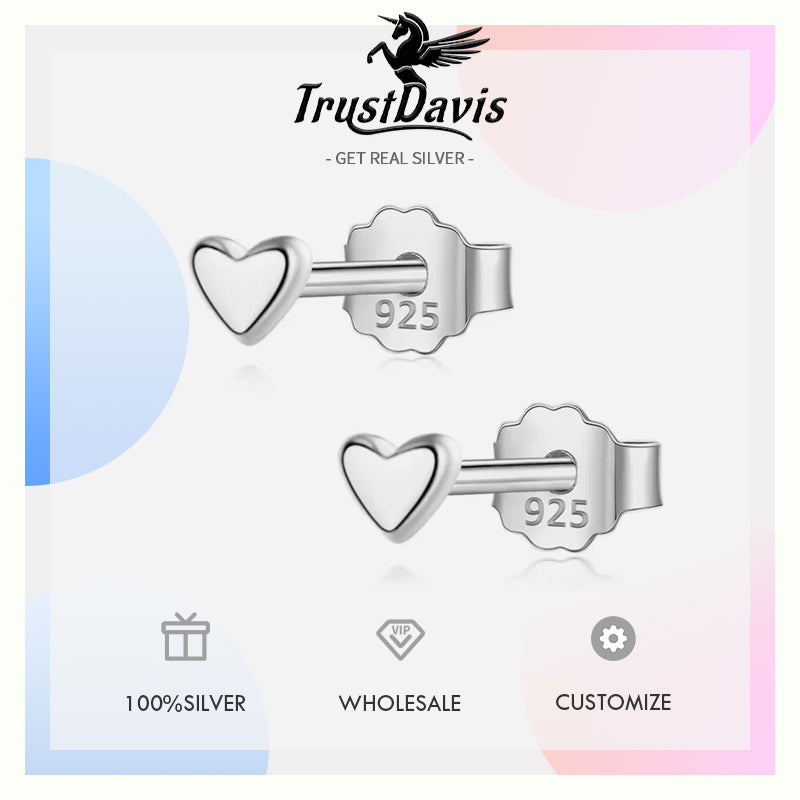 Sweet Mini Romantic Heart Stud Earrings DA2316