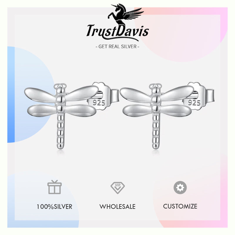 Fashion Cute Tiny Insect Dragonfly Stud Earrings DS181