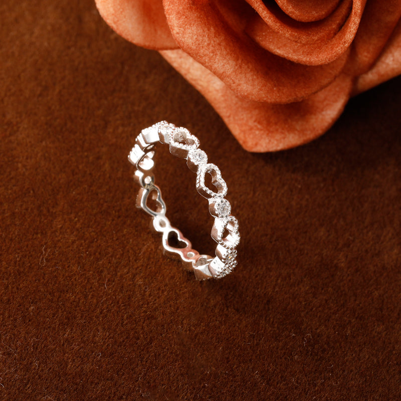 Fashion Adjustable Heart Ring Hollow Heart Open Ring DS4215