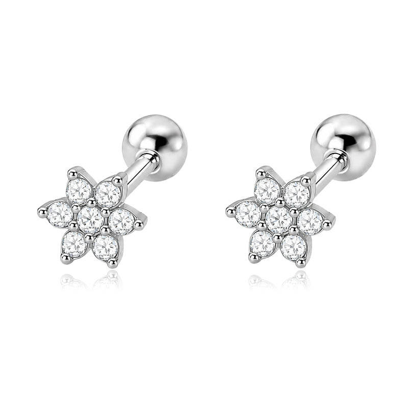Flower Zircon Stud Earring DS4902