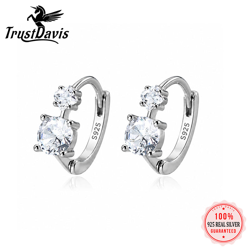 Round Double Zircon Earrings DS4924