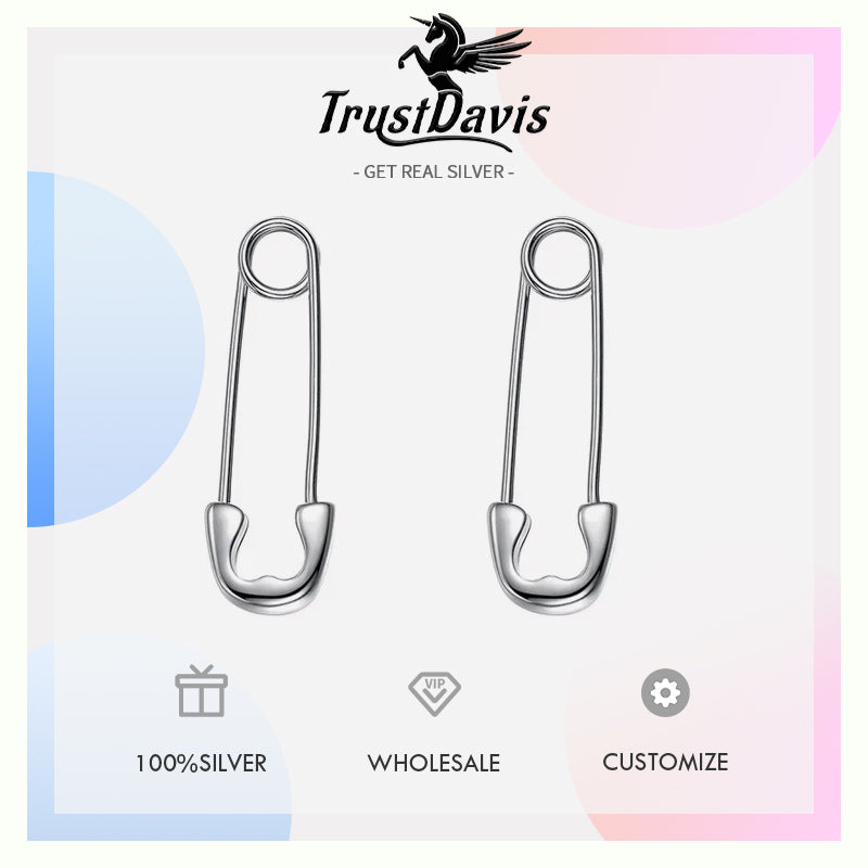 1Pair Paper Clip Shape Ear Buckle Earring DA381