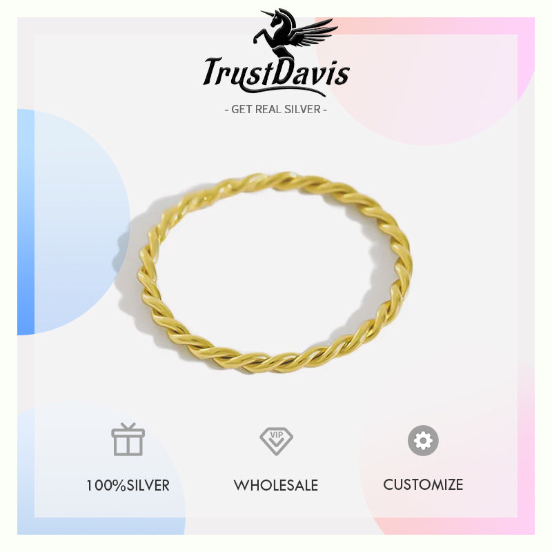 Minimalist Fashion INS Twist Finger Ring DA145