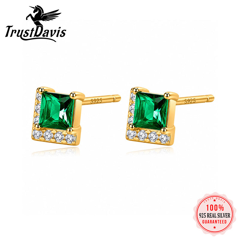 Fashion and Exquisite Square Zircon Stud Earrings DS4938