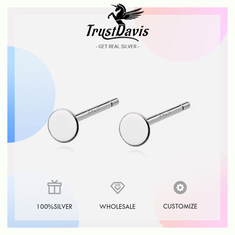 Lovely Mini Round Stud Earrings DA890