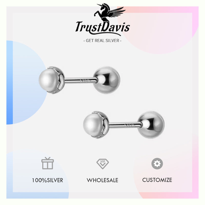 Freshwater Pearl Screw Stud Earring DA282