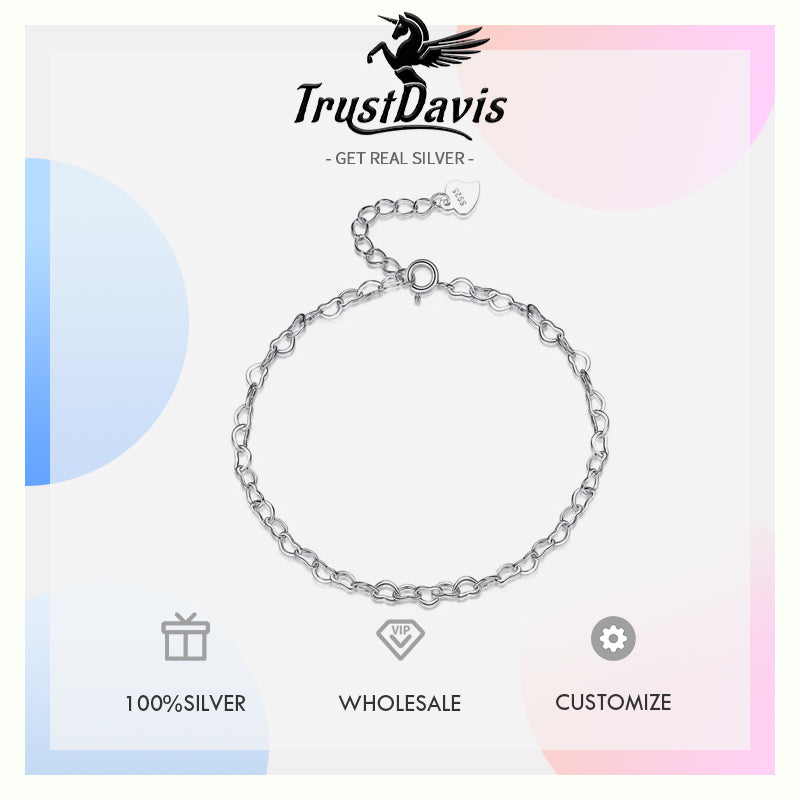 Fashion Jewelry Hollow Love Heart Chain Bracelet DS2379