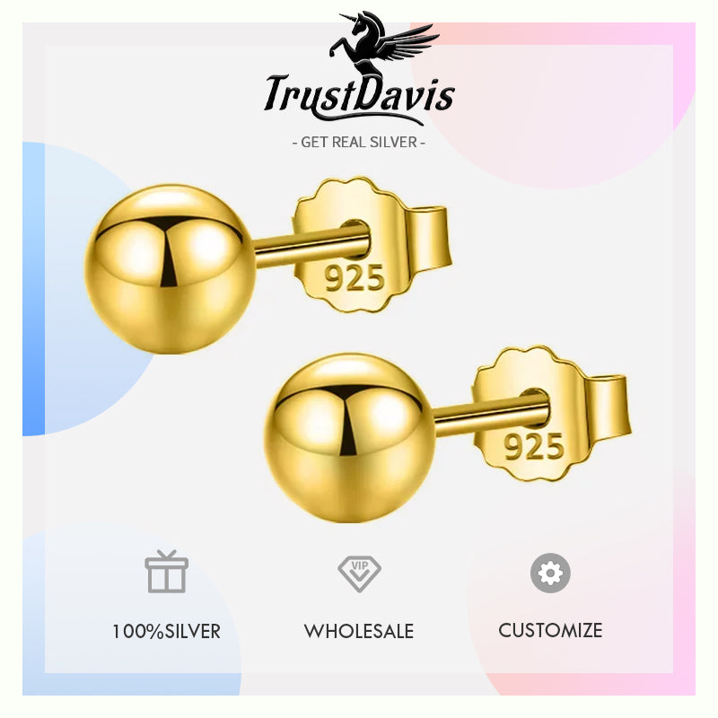 Small Solid Ball Stud Earring DS1331