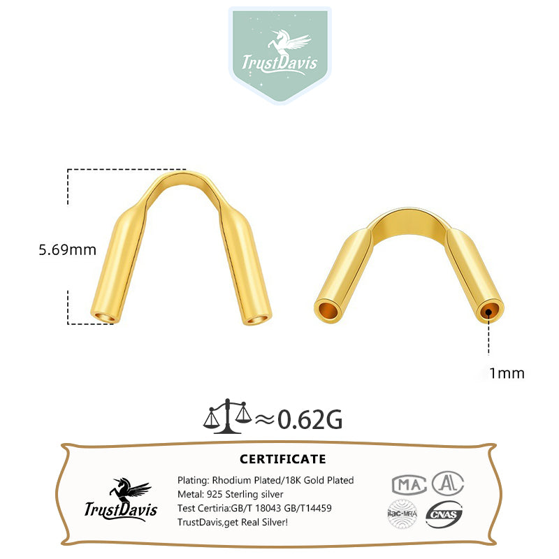 U-shaped buckle DIY silver jewelry accessories DS4817