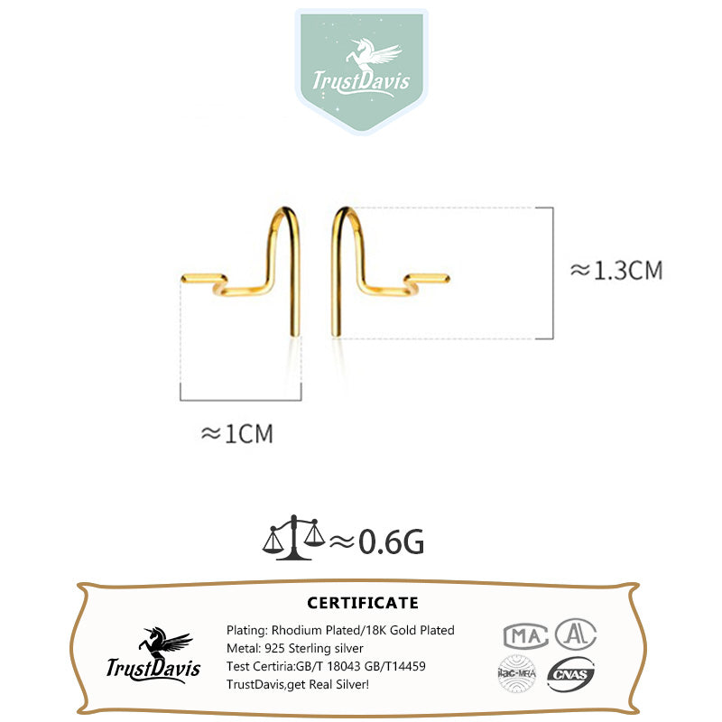 Fashionable Simple Curved Line Earrings for Women Girls Jewelry Gift DS4317
