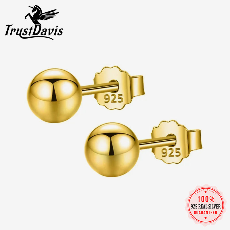 Small Solid Ball Stud Earring DS1331