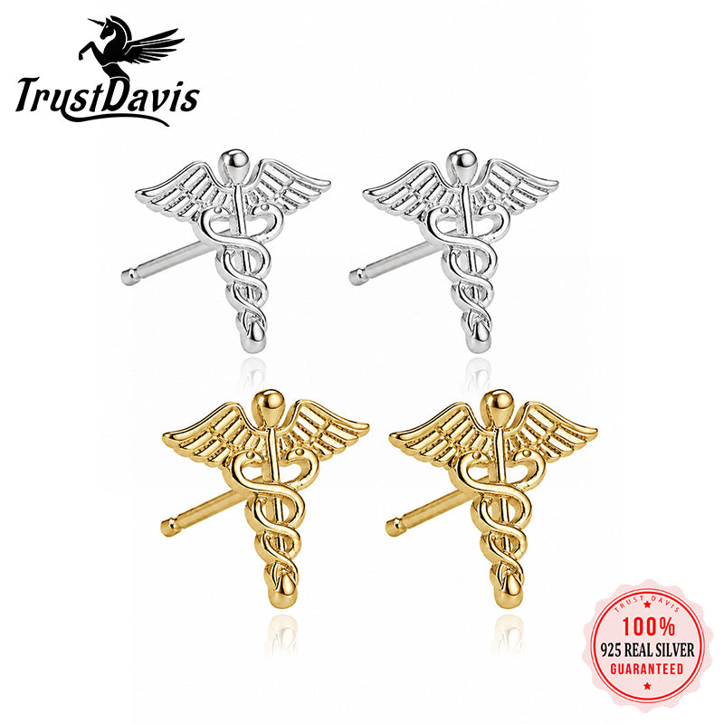 Fashion and Luxury Double Snake Wing Stud Earrings DS4940
