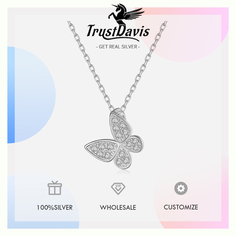 Necklace Butterfly Heart Pendant DS4036