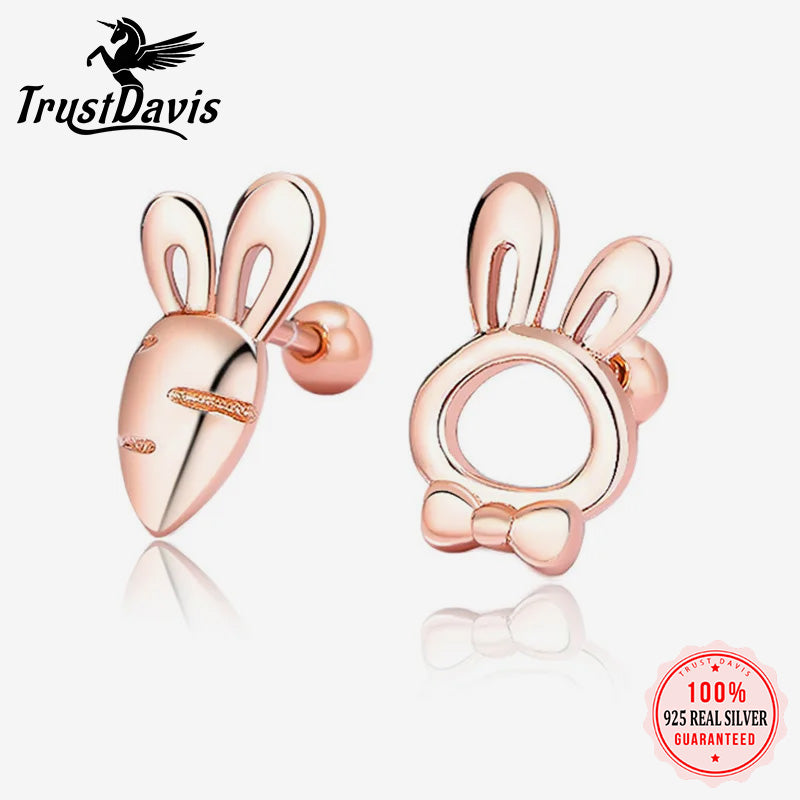 Sweet Rabbit Radish Screw Stud Earrings DG0160