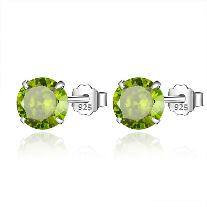 Sweet Round Zircon Colorful Earrings DS4084