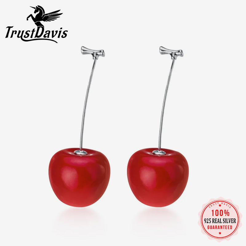 Charms Fine Fruit Cherry Stud Earrings DA163