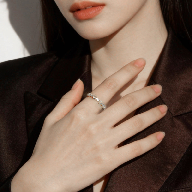 Fashion Adjustable Heart Ring Hollow Heart Open Ring DS4215