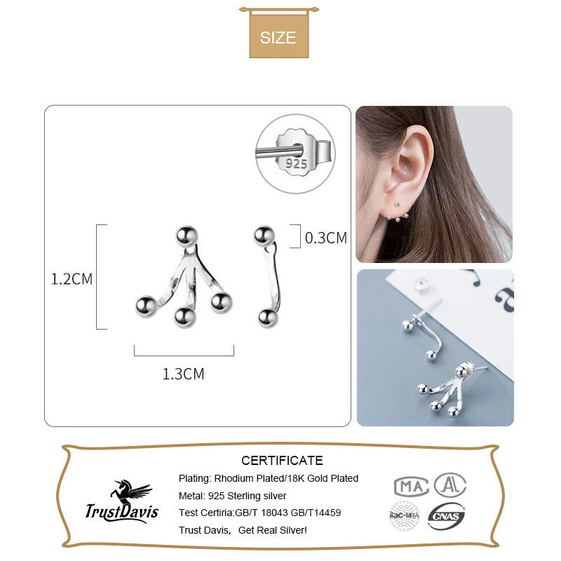 Fashion Sweet Asymmetric Mark CZ Stud Earrings DB025