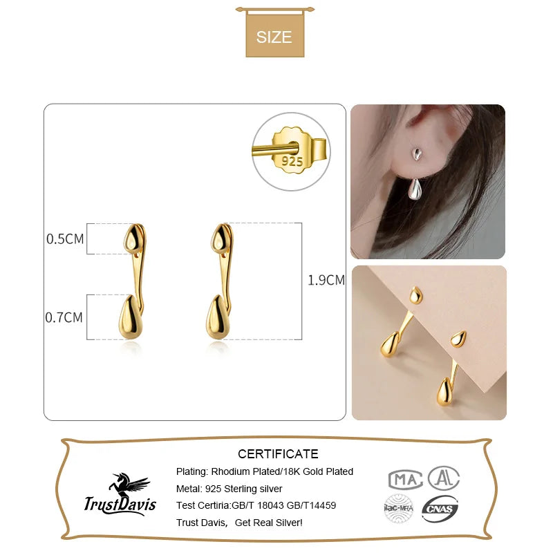 Fashion Sweet Asymmetric Mark CZ Stud Earrings DB025