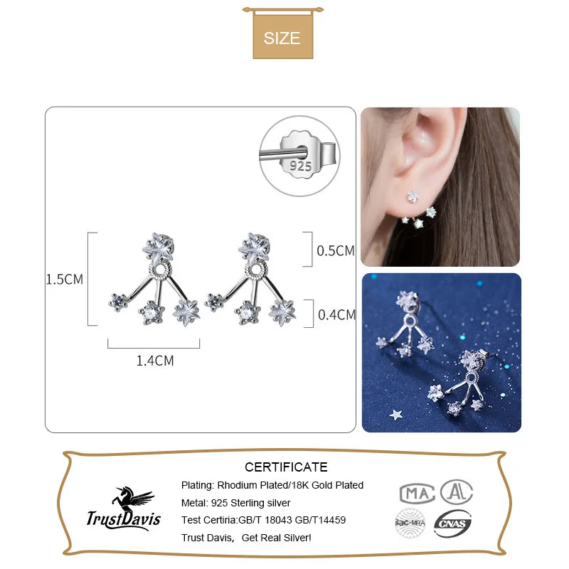 Fashion Sweet Asymmetric Mark CZ Stud Earrings DB025