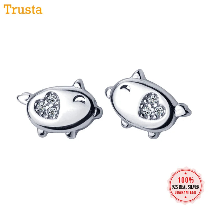 Fashion Animal Pig Stud Earrings DA90