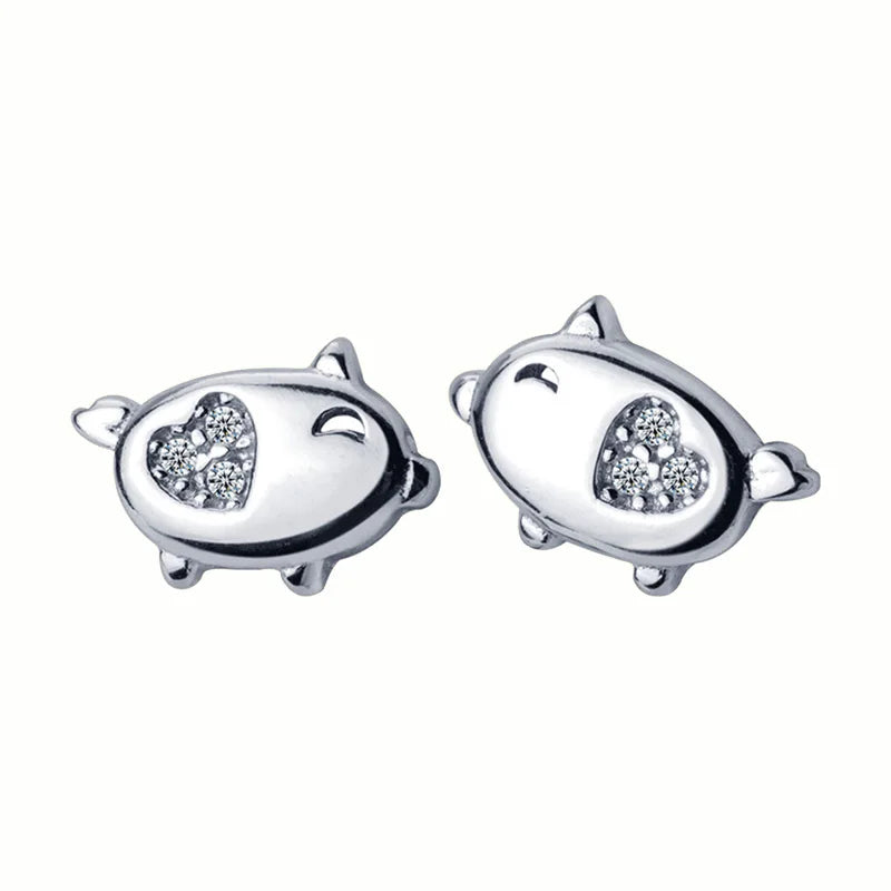 Fashion Animal Pig Stud Earrings DA90