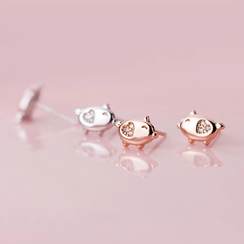 Fashion Animal Pig Stud Earrings DA90