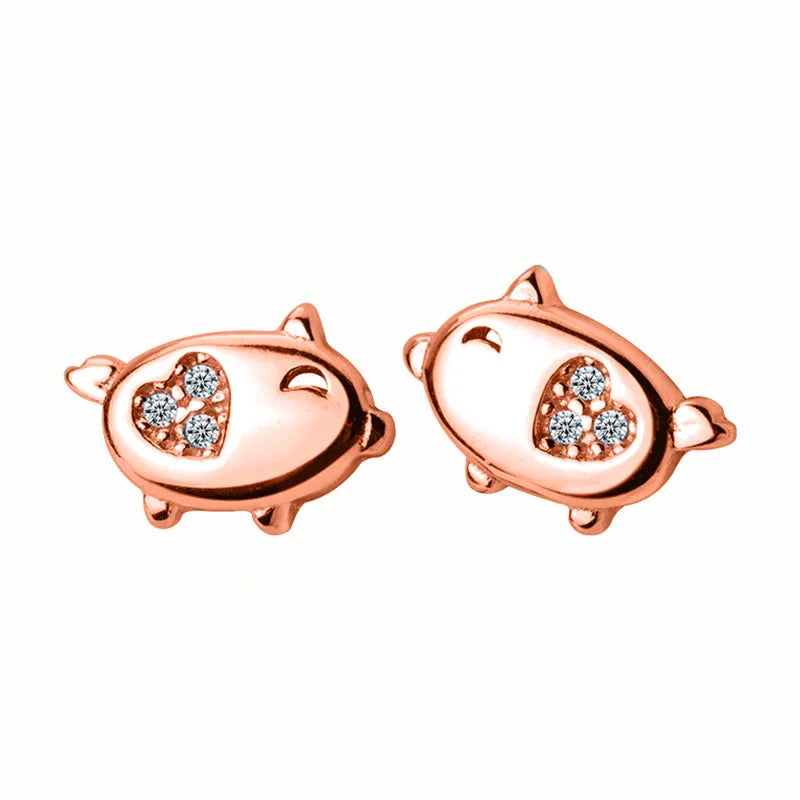 Fashion Animal Pig Stud Earrings DA90