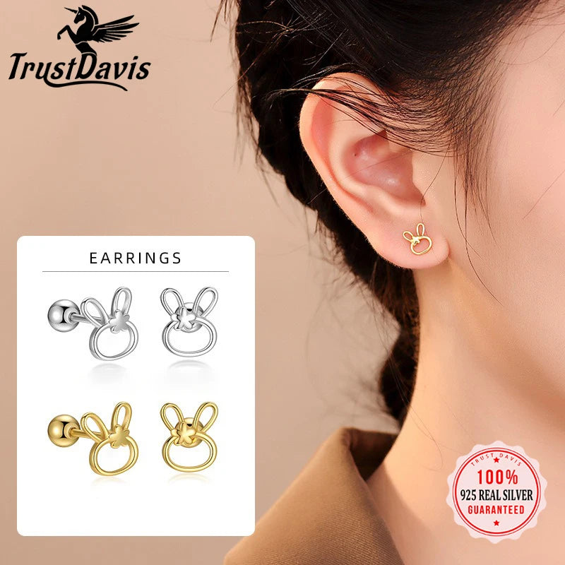 Fashion Rabbit Screw Earrings DS4671