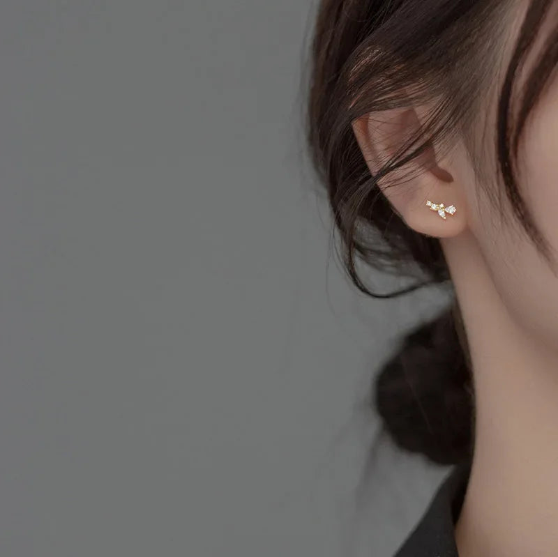 Leaves Sparkling Stud Earrings DG0135