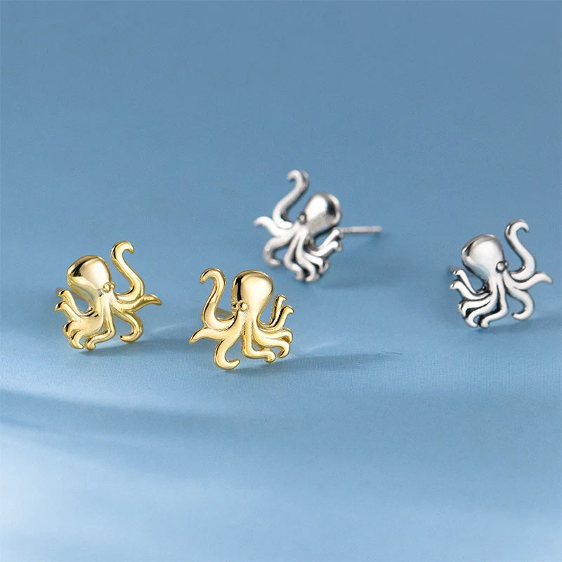 Animal Octopus Stud Earrings for Women Daily Wear Jewelry Gift DS4983