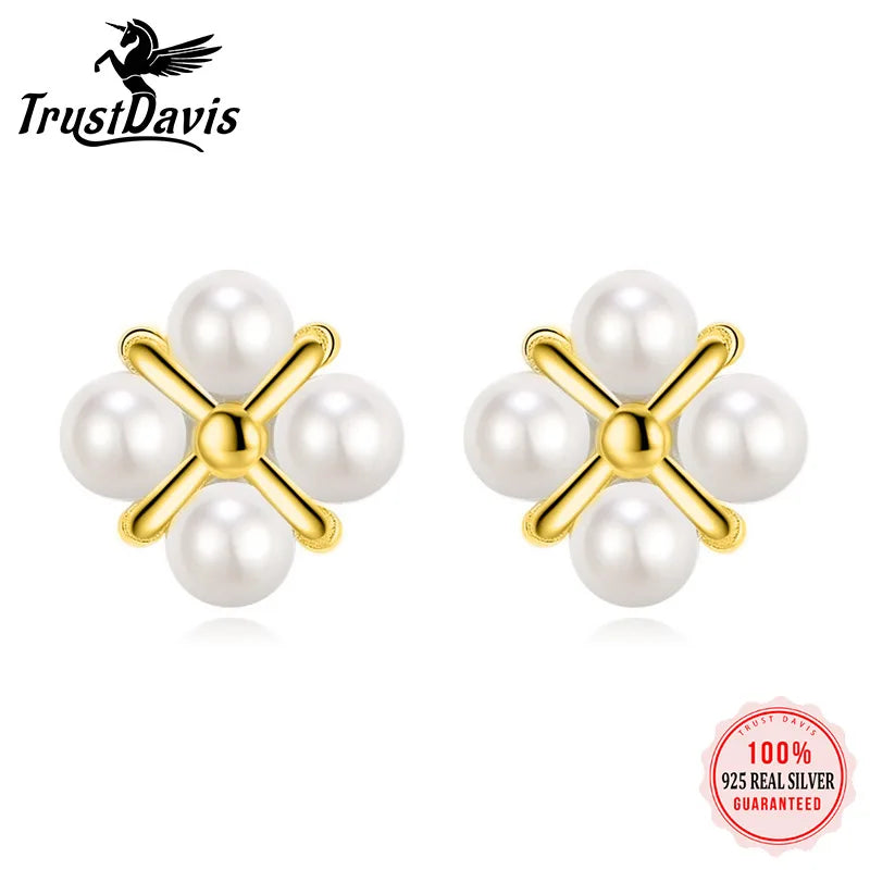 Pearl Screw Stud Earrings DS3506