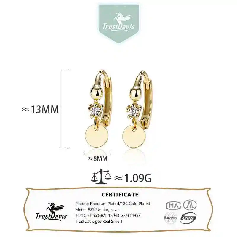 Round Zircon Hoop Earrings DS5007