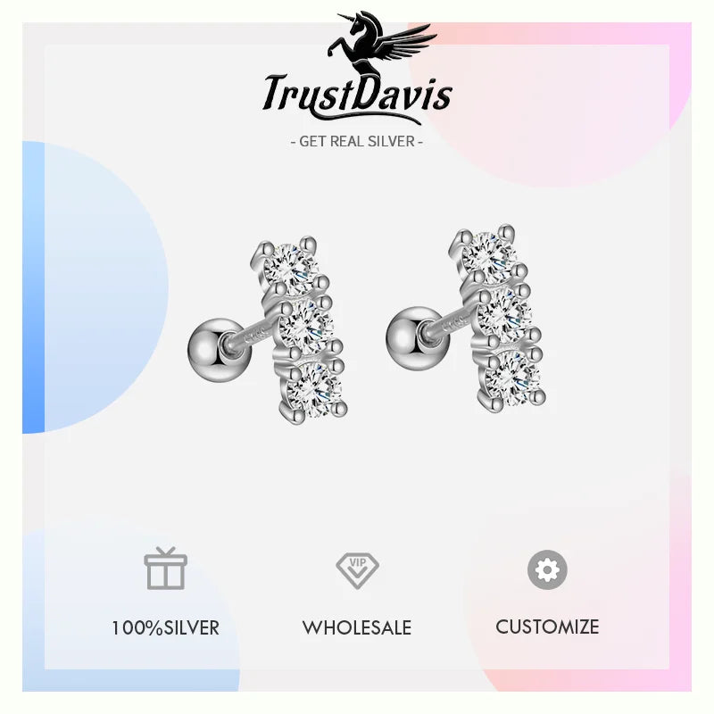 Zircon Stud Earrings DS4839